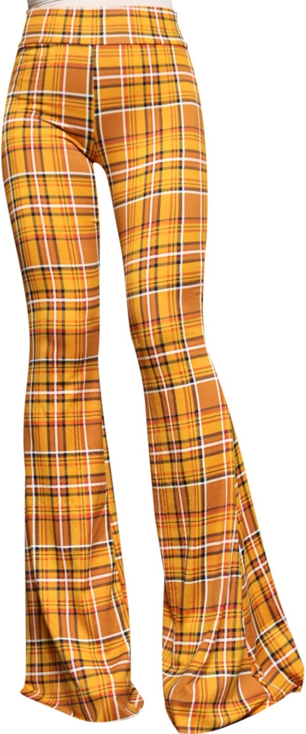 Women's High Waist Wide Leg Long Palazzo Bell Bottom