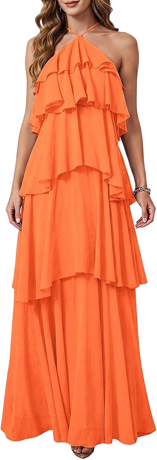 SOLY HUX Women's Wedding Guest Maxi Dress