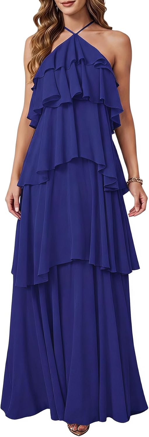 SOLY HUX Women's Wedding Guest Maxi Dress