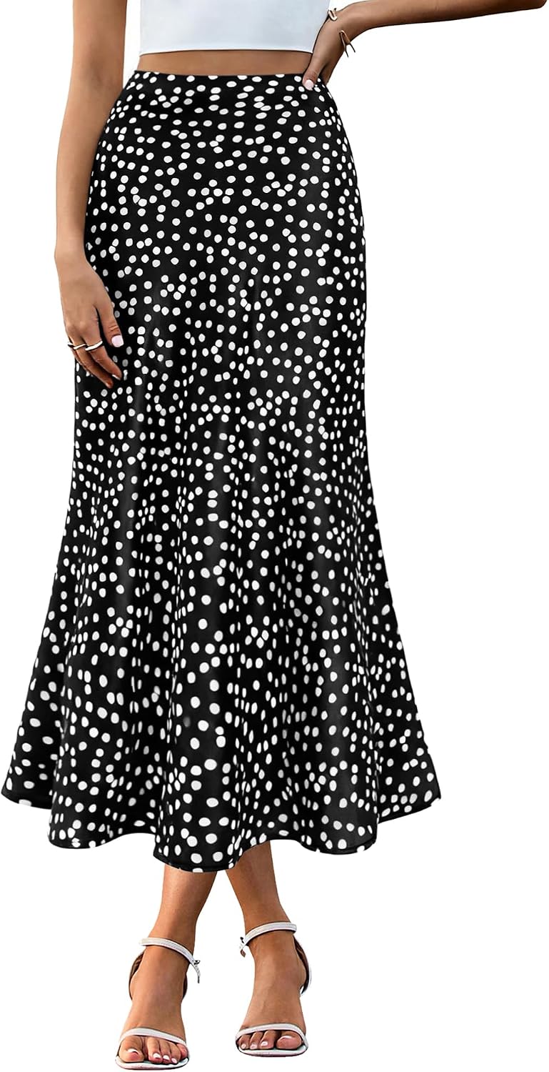 BTFBM Satin Skirts for Women Trendy 2026 Summer Fall