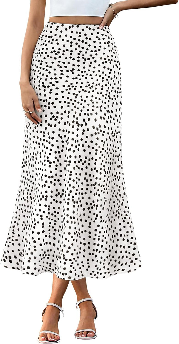BTFBM Satin Skirts for Women Trendy 2026 Summer Fall