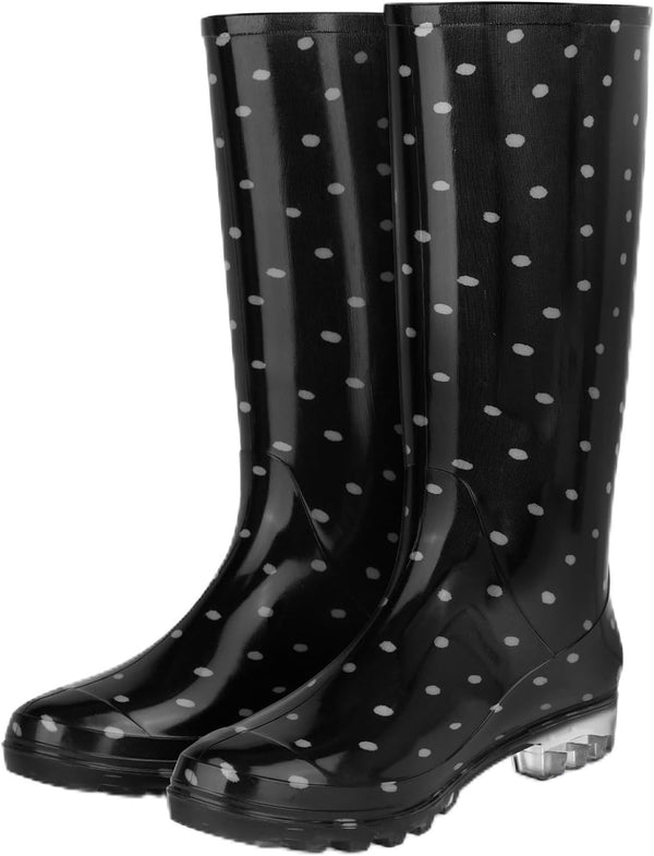 Tall Rain Boots For Women, Knee High Waterproof Slip On