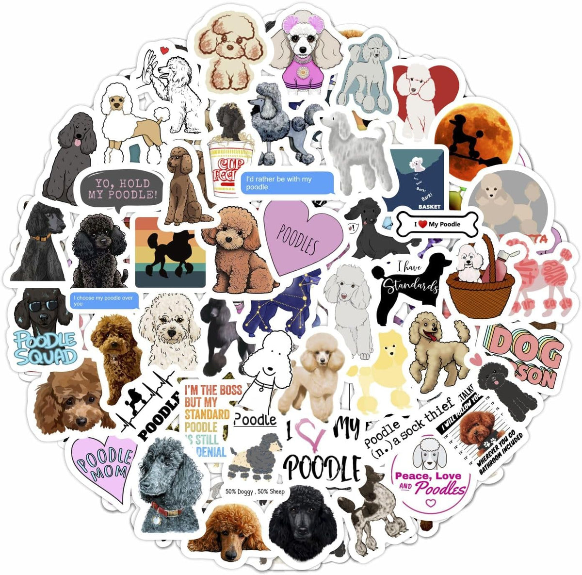 100Pcs Classic Rock Stickers — Rockabilly Guitar & Music Emblems
