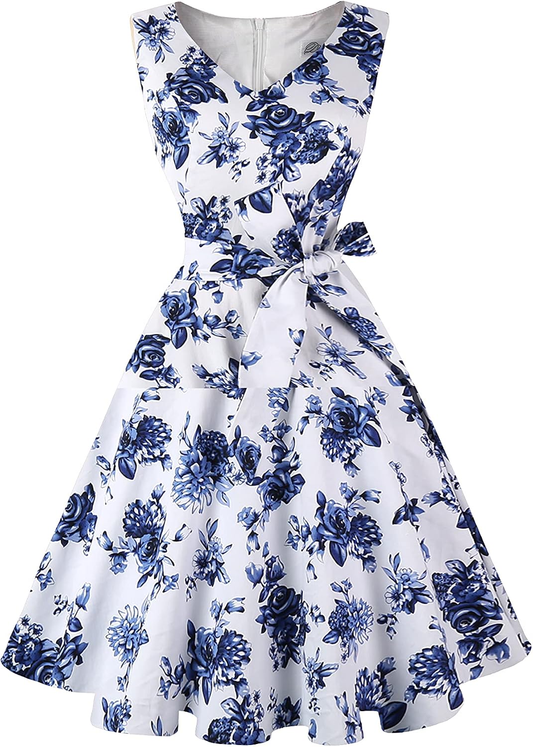 Dressever Women's 50s 60s Vintage Sleeveless Dress | Cocktail Party Dress with Pockets;Anniversary dress;Halloween dress;Christmas dress;Work dress