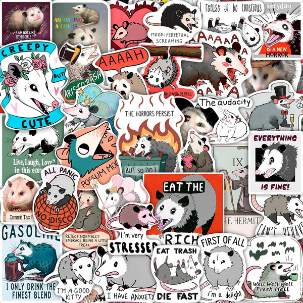 100Pcs Classic Rock Stickers — Rockabilly Guitar & Music Emblems