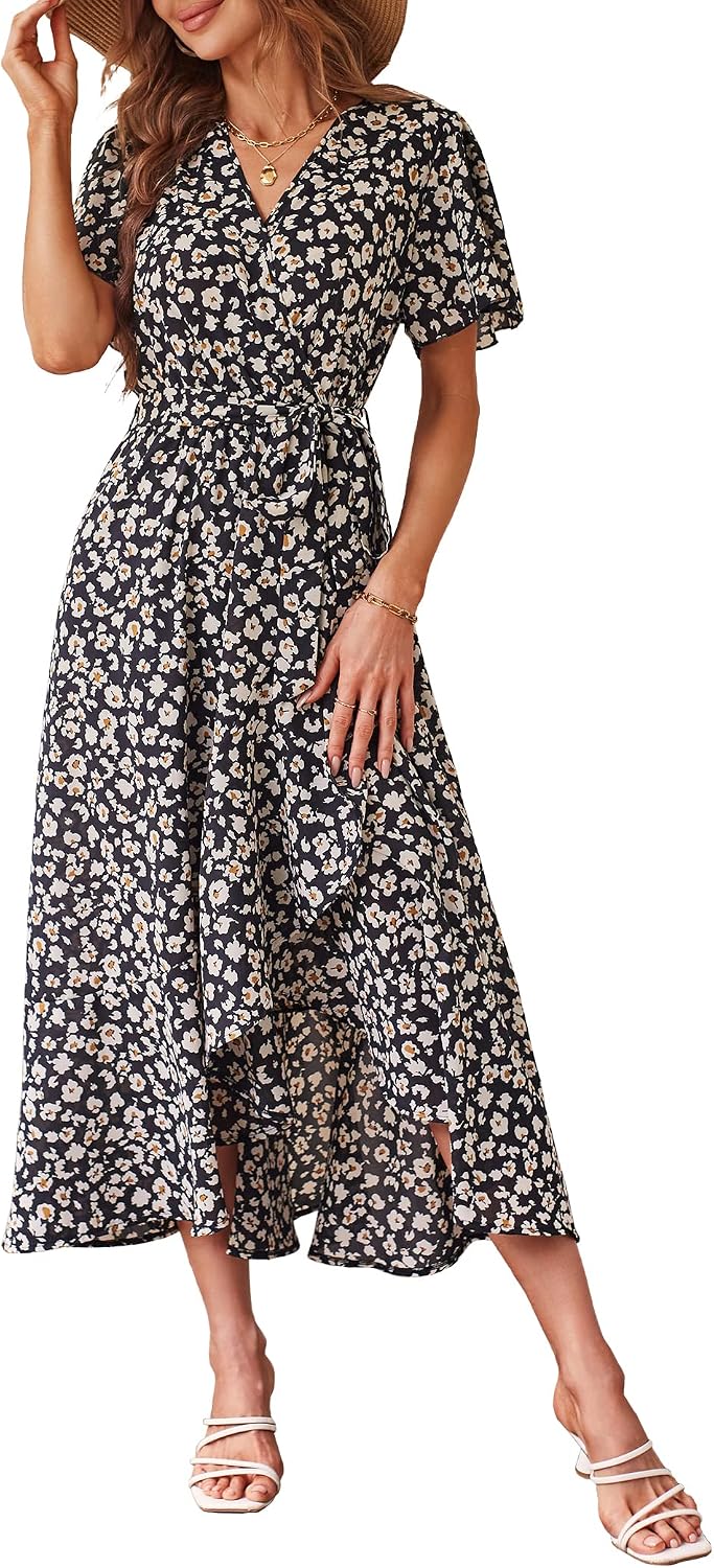 PRETTYGARDEN Women's Summer Floral Boho Maxi Dress