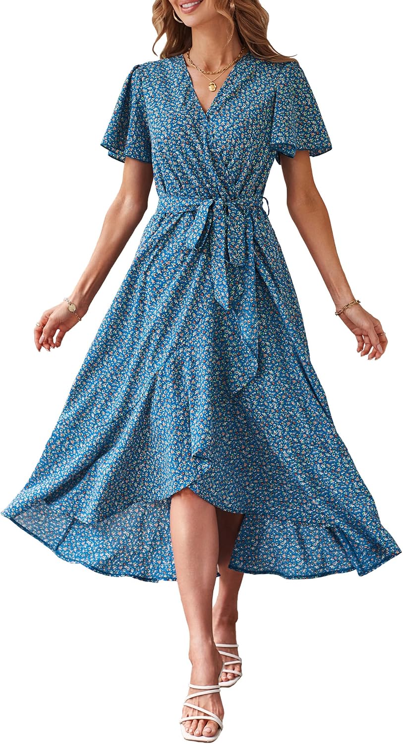 PRETTYGARDEN Women's Summer Floral Boho Maxi Dress
