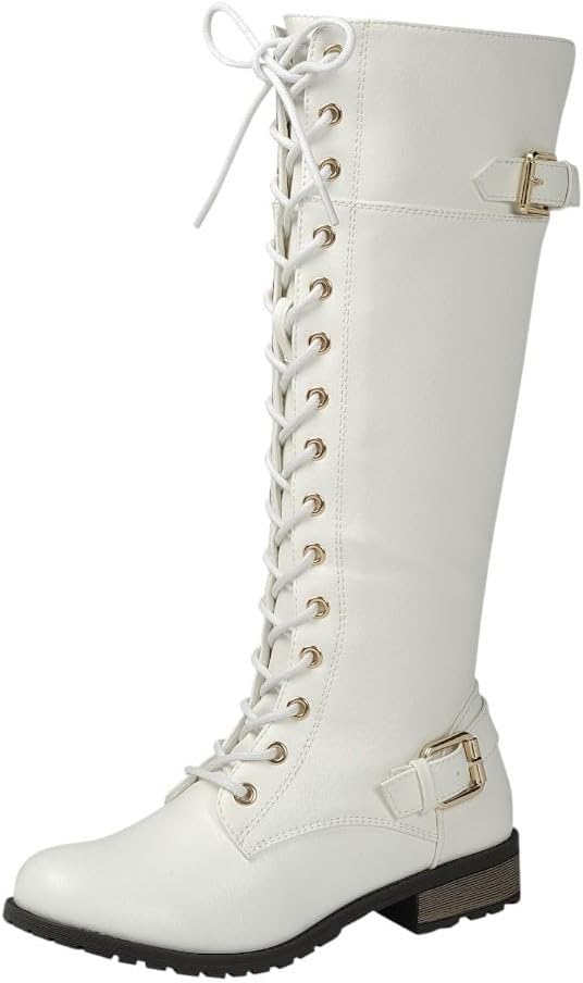 Mango 27 Womens Knee High Buckle Riding Boots