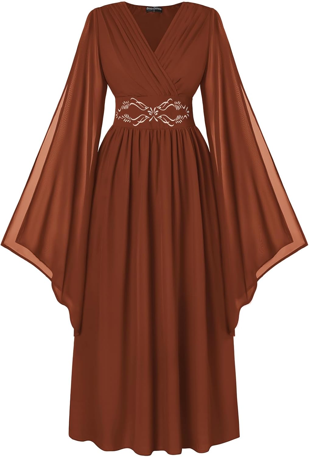 Scarlet Darkness Women's Renaissance Costume V Neck Medieval Fairy Dresses