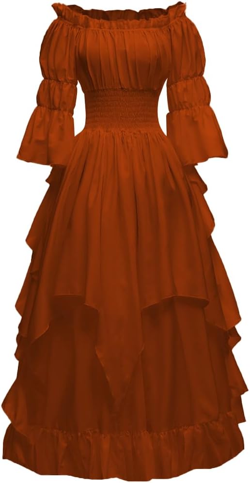 Women's Gothic Witch Dress Medieval Renaissance Costume Victorian Dress