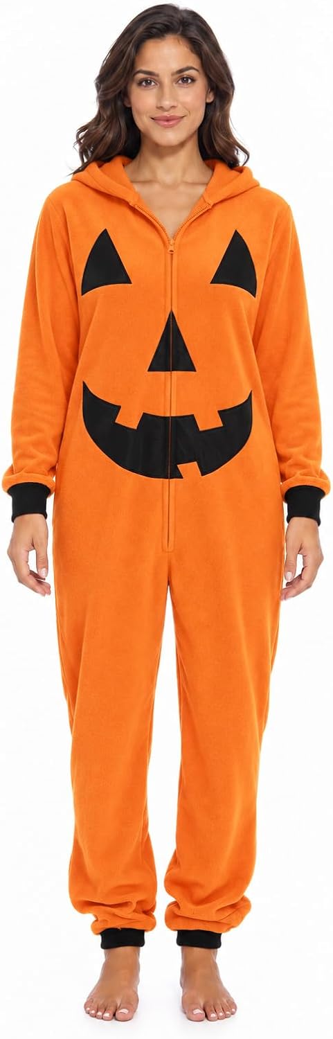 Just Love Women's Adult Onesie Skeleton Halloween Costume with Hood
