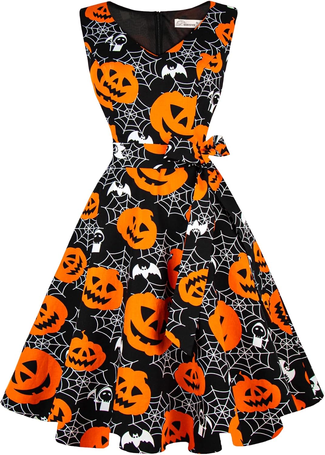 Dressever Women's 50s 60s Vintage Sleeveless Dress | Cocktail Party Dress with Pockets;Anniversary dress;Halloween dress;Christmas dress;Work dress
