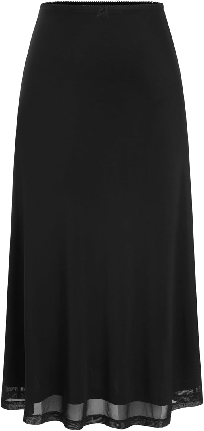 CIDER Womens Polka Dot Skirts Mesh High Waist Boho Flowy Long Midi Skirts