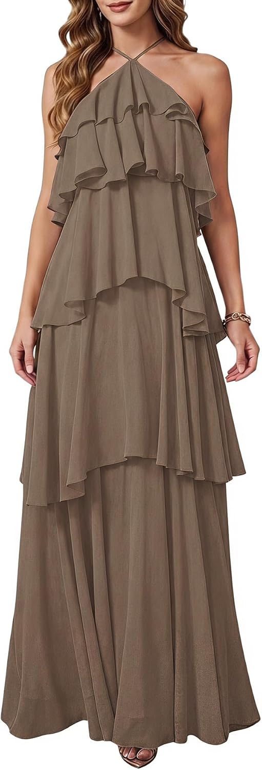 SOLY HUX Women's Wedding Guest Maxi Dress