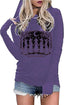 Halloween Horror Skull Silhouette Hoodie Women Long Sleeve Sweatshirt Novelty Pullover Hoodie