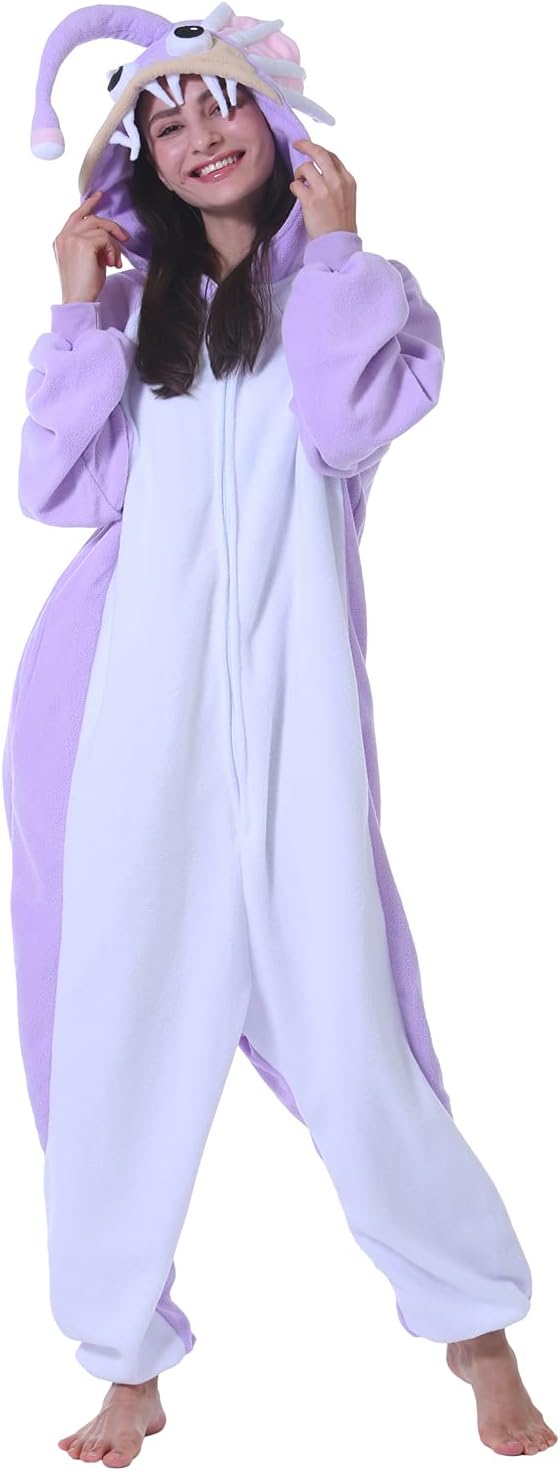 SAMGU Adult Onesie Animal Halloween Cosplay Costume One Piece Pajamas for Women and Men