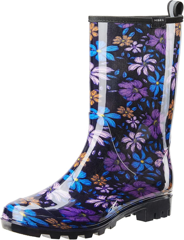 Rain Boots Waterproof Mid Calf Boots For