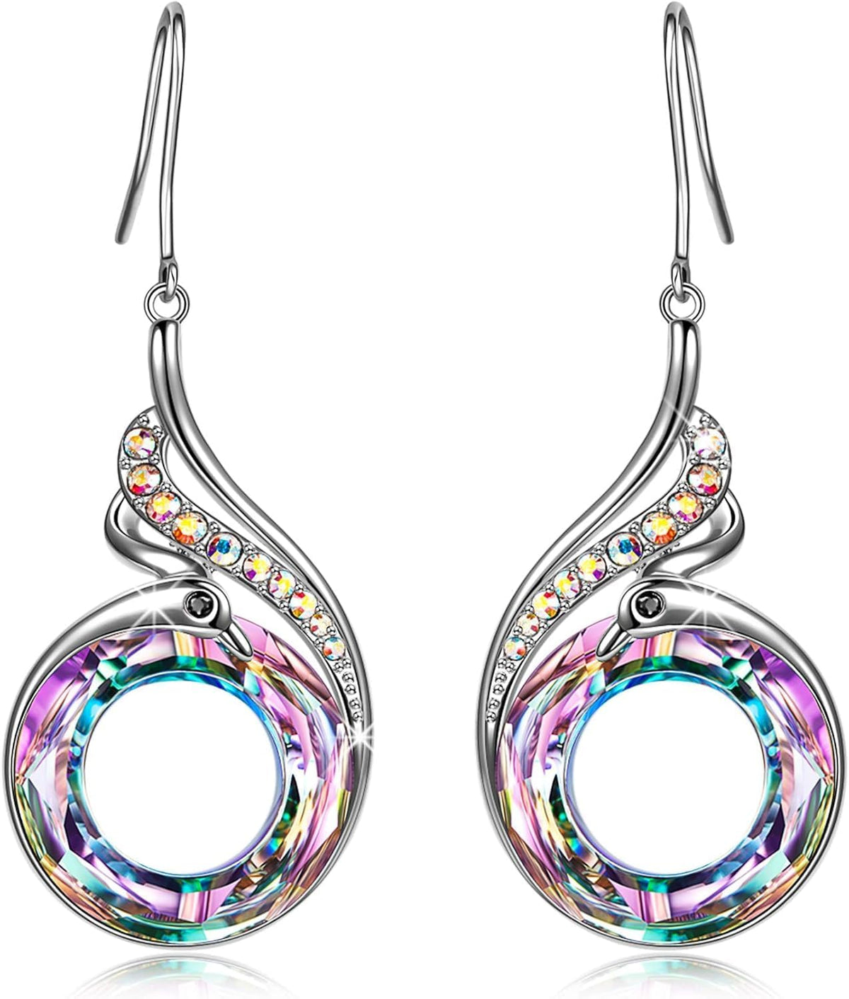 Kate Lynn Rise From the Ashes Phoenix Dangle Earrings, Crystal from Austria