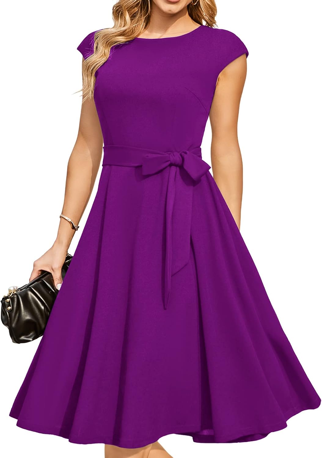 DRESSTELLS Women's Cocktail Dresses, Formal Wedding Guest Church Dress