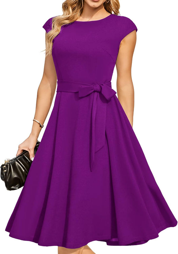 DRESSTELLS Women's Cocktail Dresses, Formal Wedding Guest Church Dress