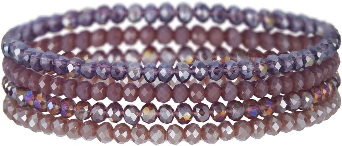 Noessla Beaded Boho Stretch Bracelet Colorful Stackable Crystal Beads Bracelets Trendy Costume Jewelry Mothers Day Gifts for Women