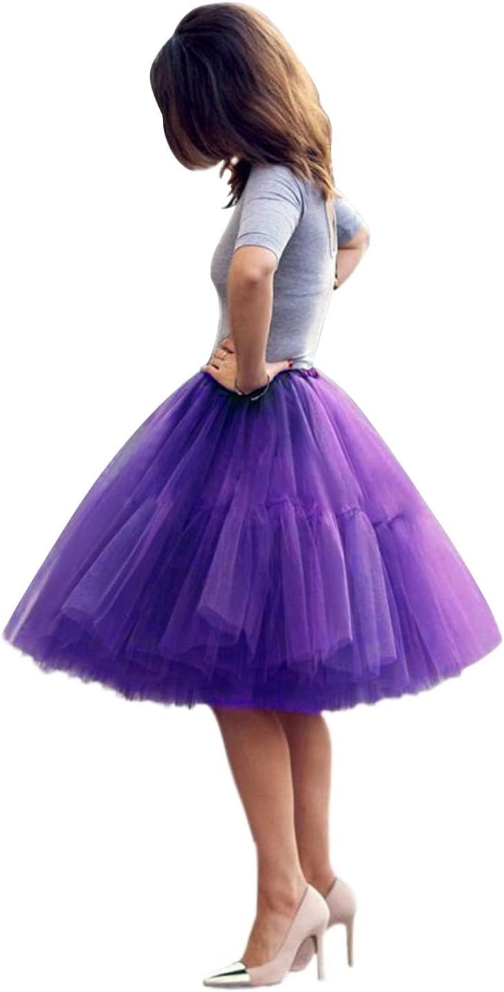 BABYONLINE D.R.E.S.S. Women Tutu Skirt Knee Tulle Skirt Petticoat Skirts Crinoline Rockabilly Tutu Skirts Slip