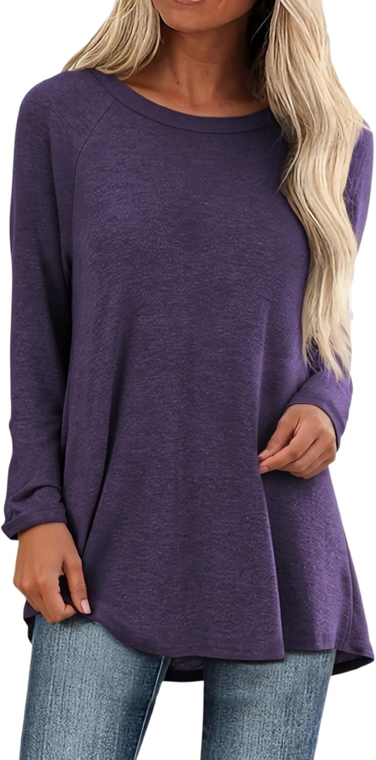 Tunic Tops for Women Loose Fit Dressy Long Sleeve for Leggings