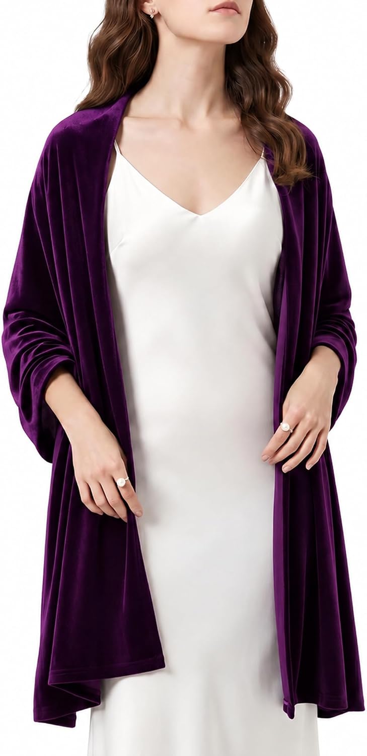 Velvet Bridal Shawl, Wrap for Wedding Banquet Evening Dress