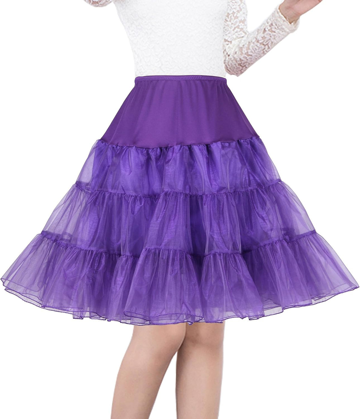 Women's 50s Vintage Petticoat 26" Crinoline Rockabilly Tutu Skirt Slip S-3XL