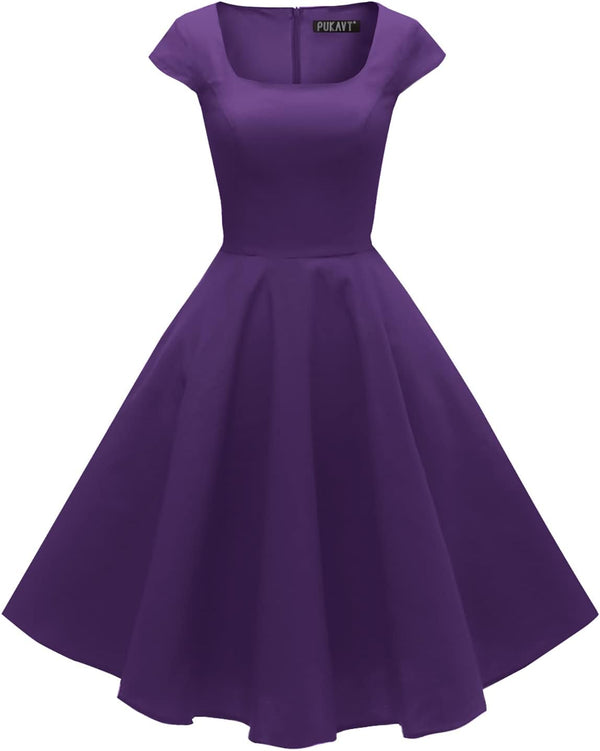 Women's Cocktail Dress 1950s Retro Swing Dress