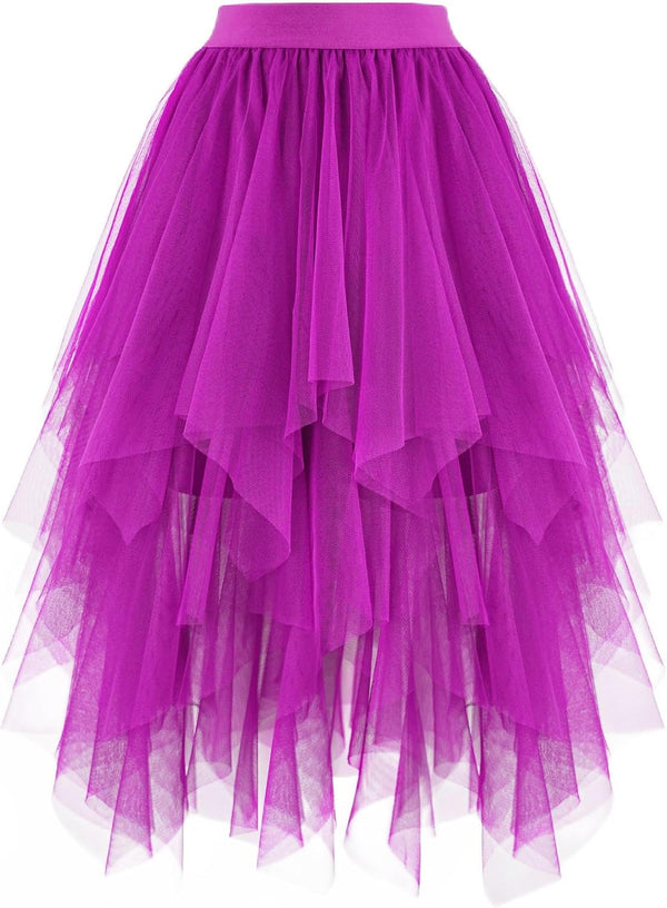 High Low Layered Puffy Fairy Tulle Skirts