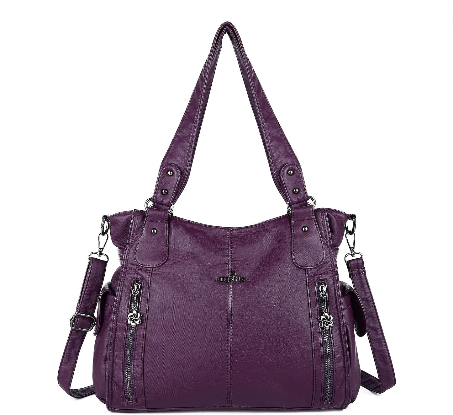 Top-Handle PU Hobo Tote — Roomy Casual Shoulder Satchel