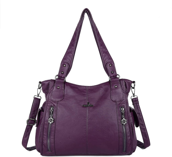 Top-Handle PU Hobo Tote — Roomy Casual Shoulder Satchel