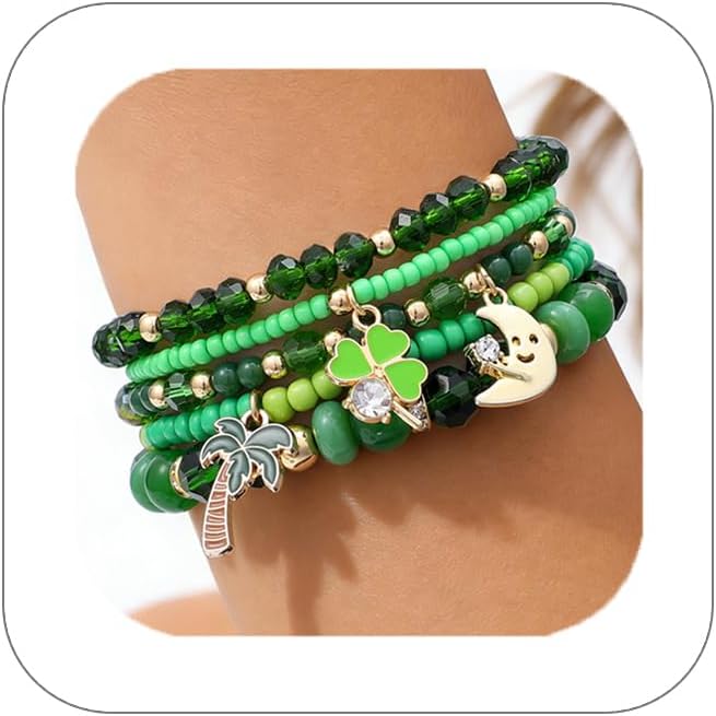 Boho Beaded Stretch Bracelets For Women Stackable Handmade Jewelry