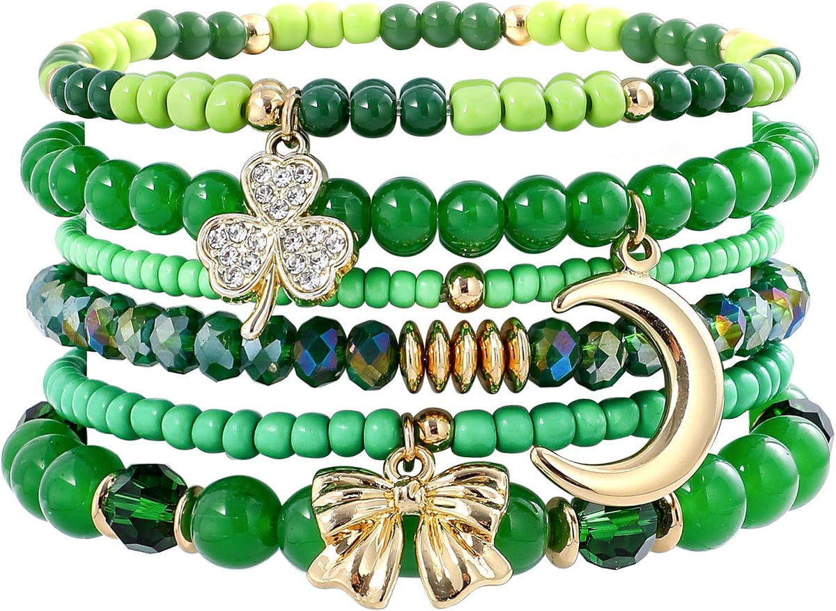 Boho Beaded Stretch Bracelets For Women Stackable Handmade Jewelry