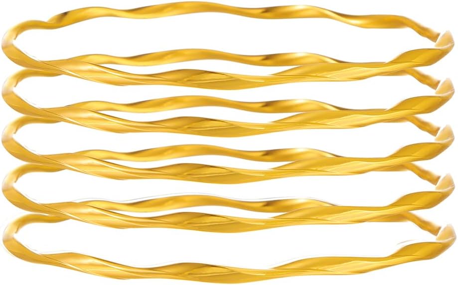 16Pcs Gold Bangle Bracelets for Women - Multi Layer Stackable Textured Bracelets Boho Jewelrys Set. Secondary image