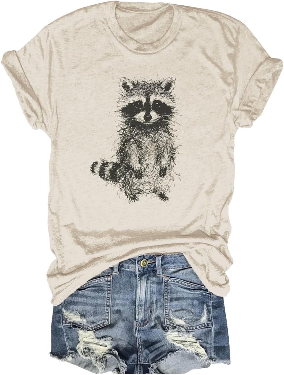 Beopjesk Womens Summer Giraffe Printed T-Shirt Funny Cute Animal Graphic Tees Tops