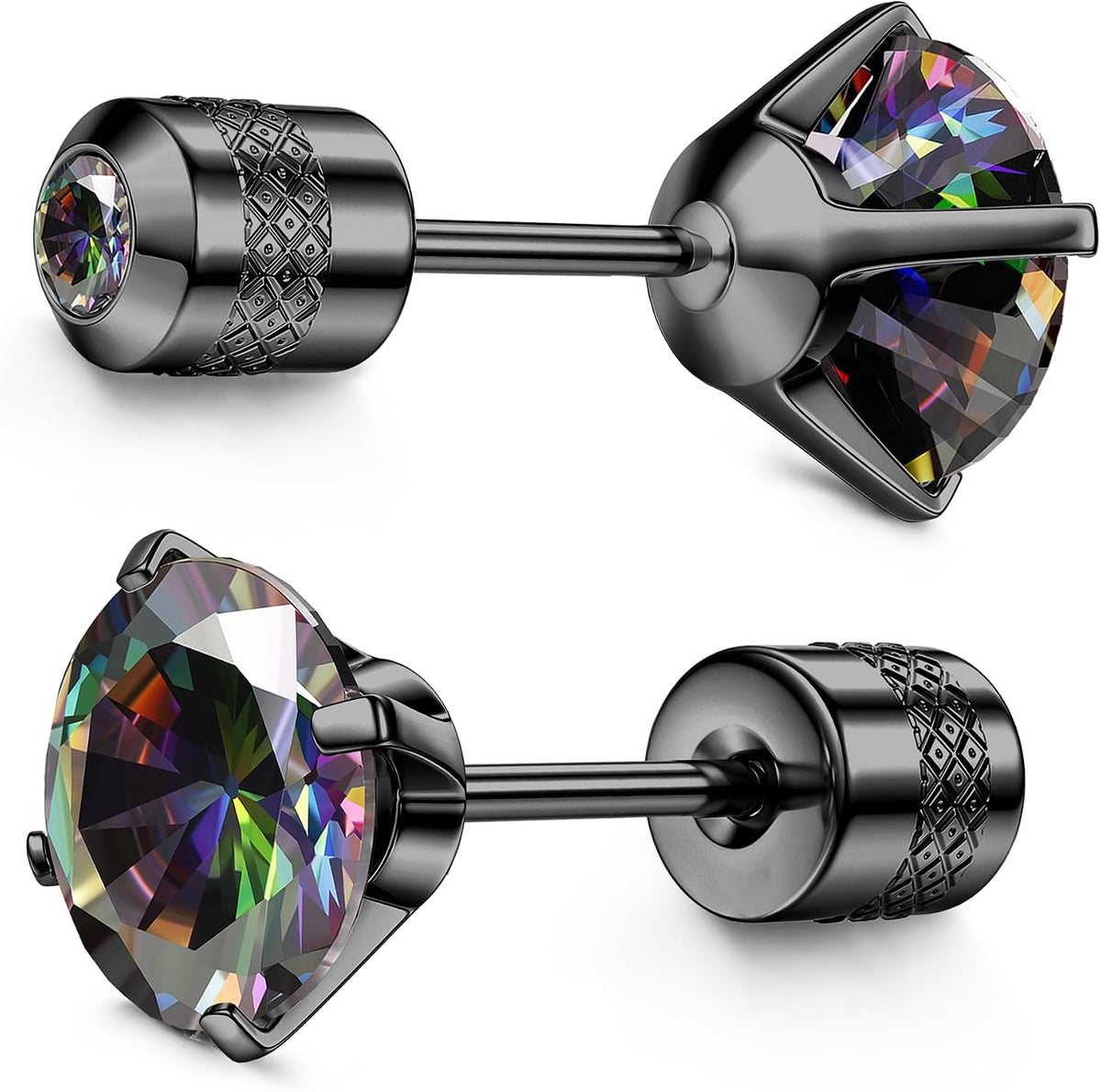 Subiceto 1 Pair Titanium Stud Earrings for Women Men Hypoallergenic