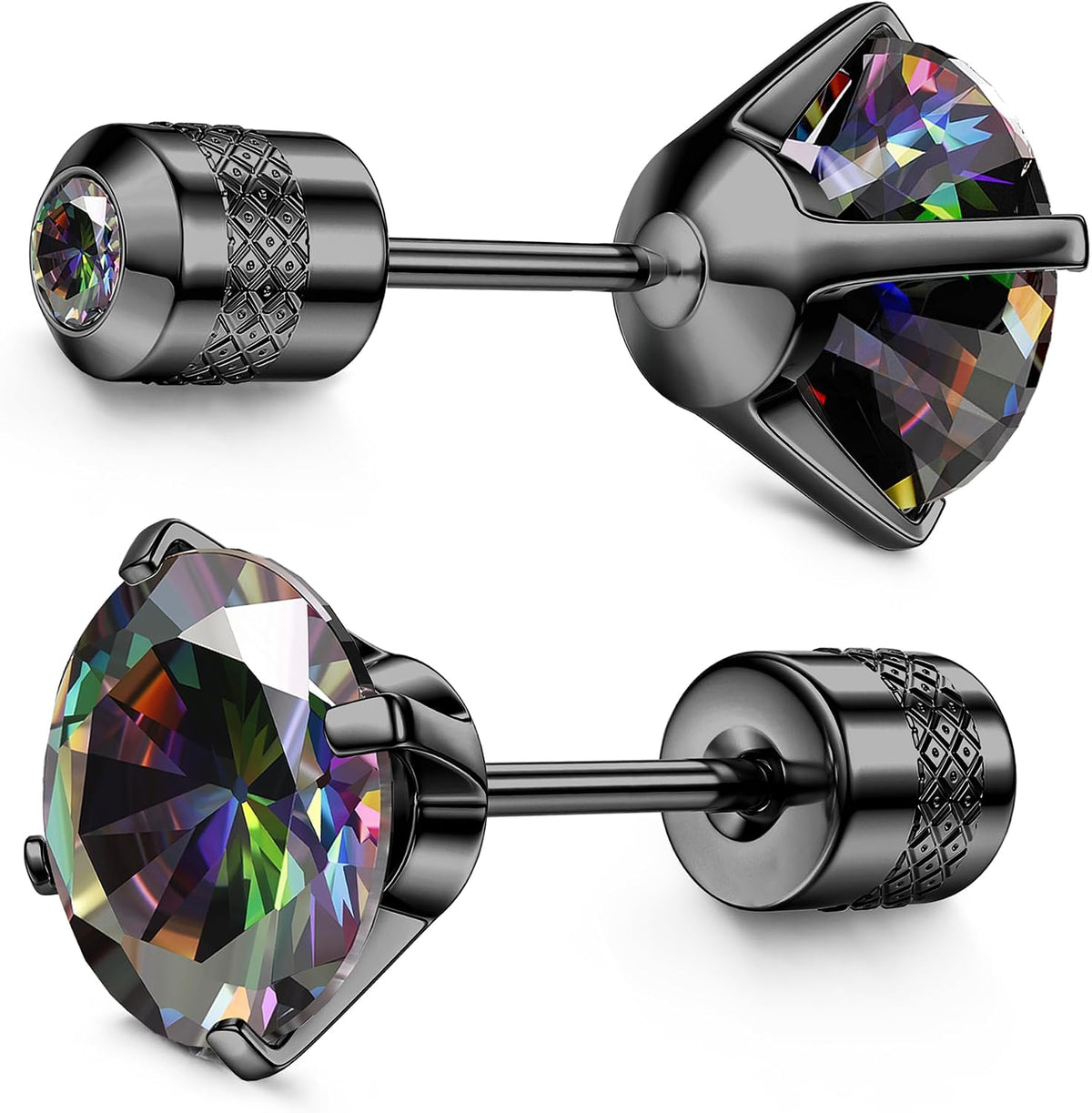 Subiceto 1 Pair Titanium Stud Earrings for Women Men Hypoallergenic