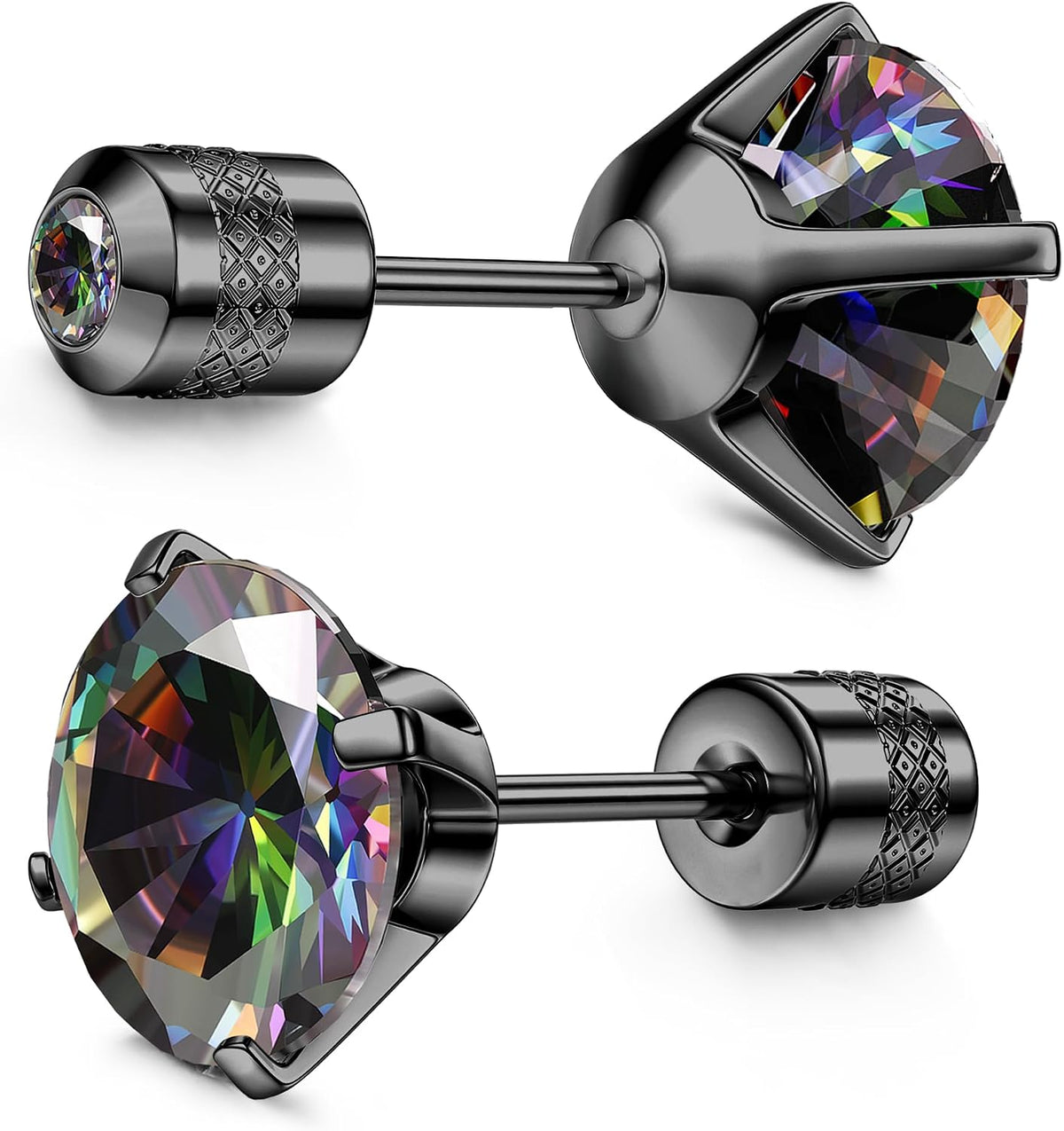 Subiceto 1 Pair Titanium Stud Earrings for Women Men Hypoallergenic
