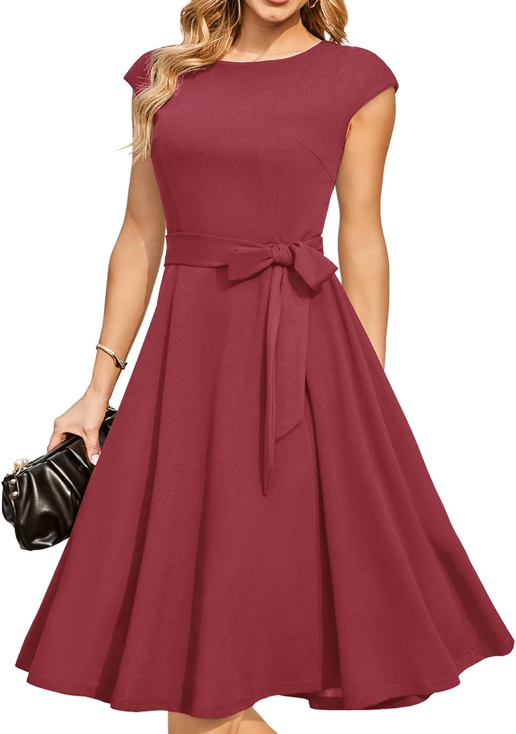 DRESSTELLS Women's Cocktail Dresses, Formal Wedding Guest Church Dress