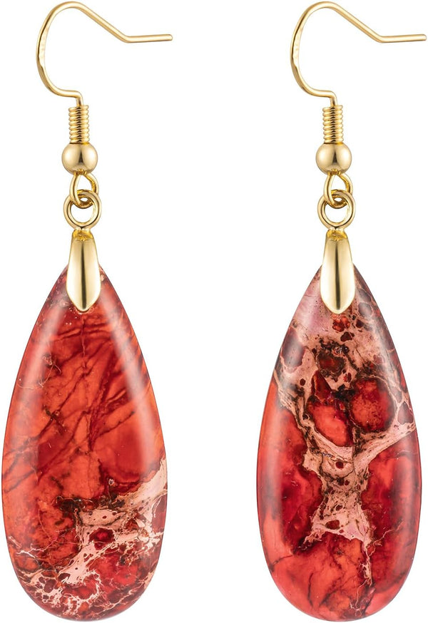 Imperial Jasper Teardrop Earrings