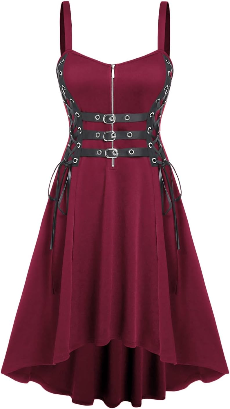 ROSE GAL Womens Plus Size Dresses Sleeveless Wrap Gothic Vintage 50S Spaghtti Strap Party Maxi Dress
