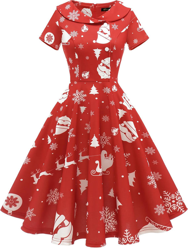 Wedtrend Women's 1950s Vintage Audrey Hepburn Style Cocktail Swing Dresses