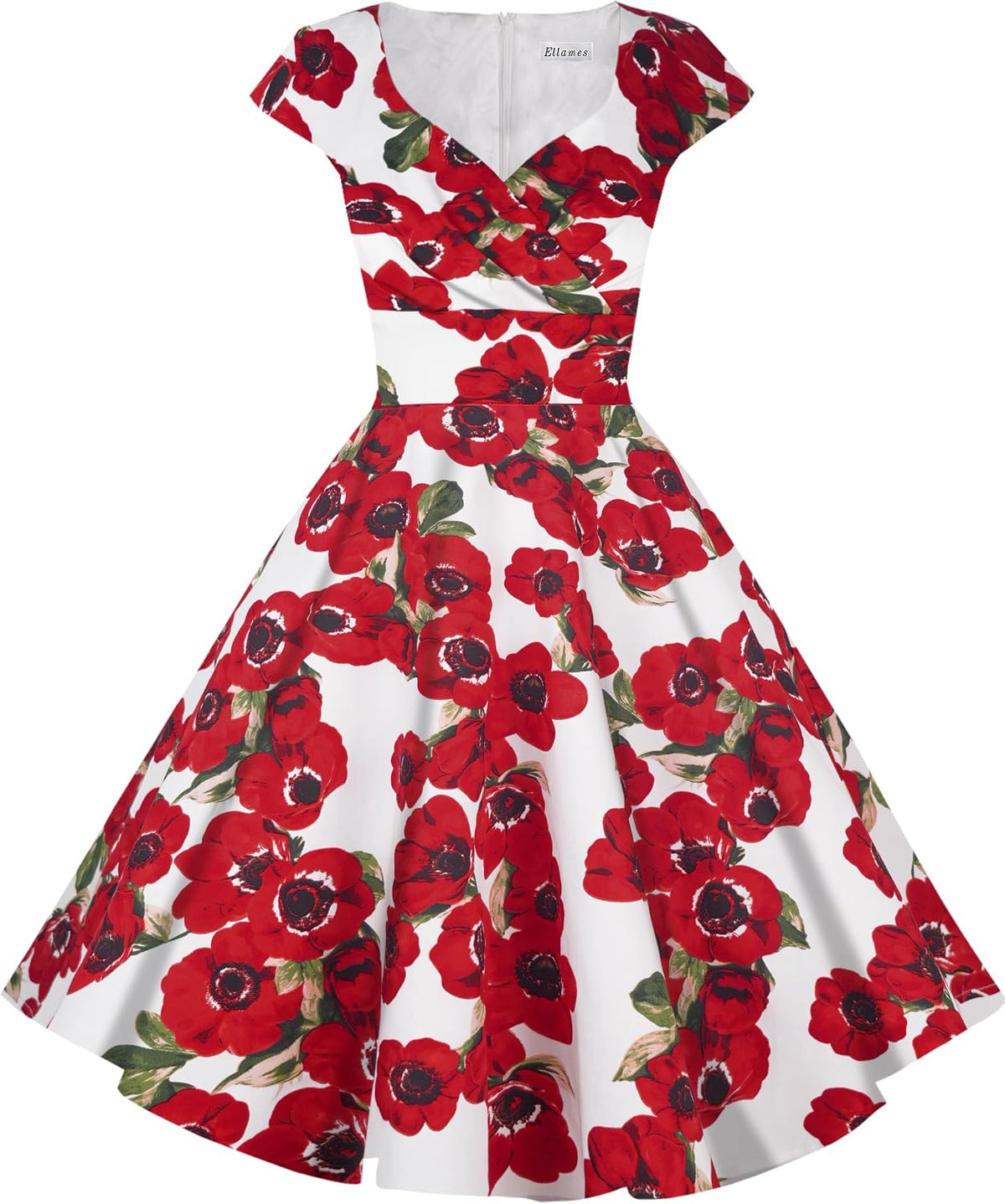 1950s Retro Vintage Elegant Dress with Pockets