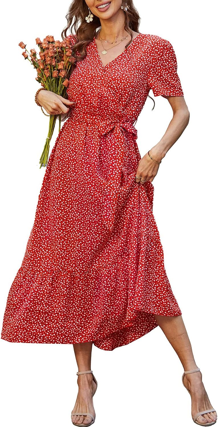 PRETTYGARDEN Women's Summer Floral Boho Maxi Dress