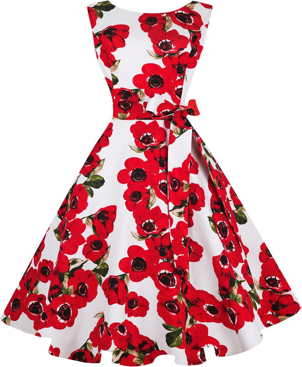 Sleeveless Vintage 1950s Cocktail Dress