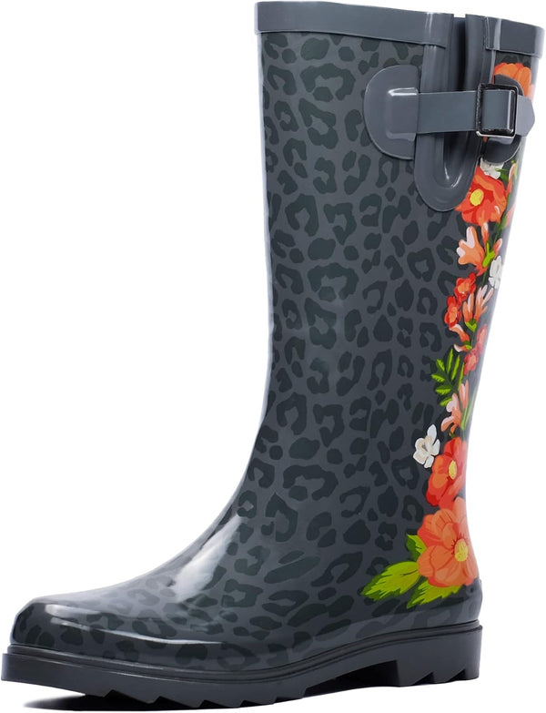 Rain Boots For Women, Waterproof Ladies Tall Knee High