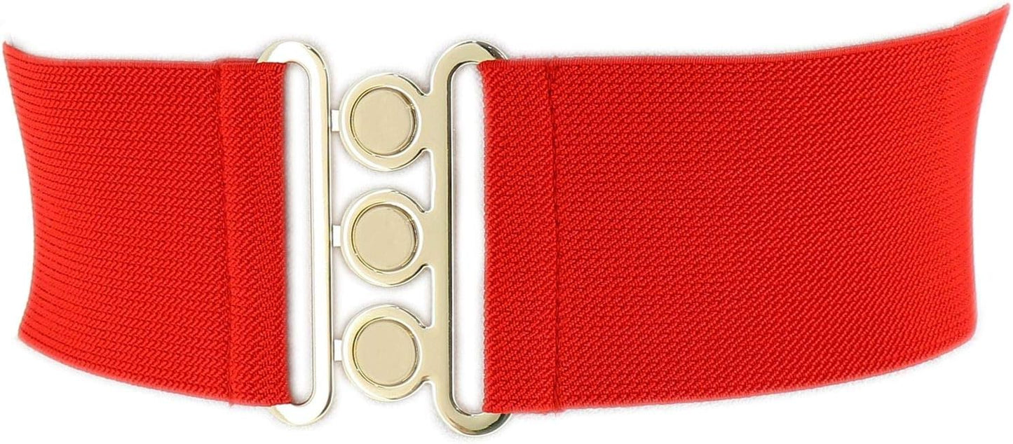 Wide Waist Elasticated Woman Belt Made In France, Gloria