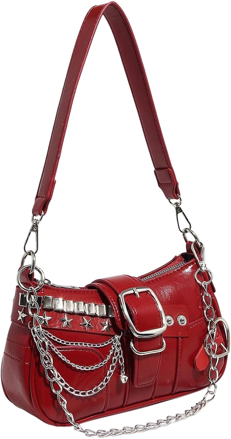 Women's Y2K Star Embroidery Shoulder Bag